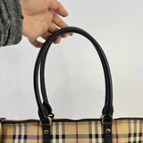 [PRE LOVED] Burberry Haymarket Check Tote Bag in Canvass