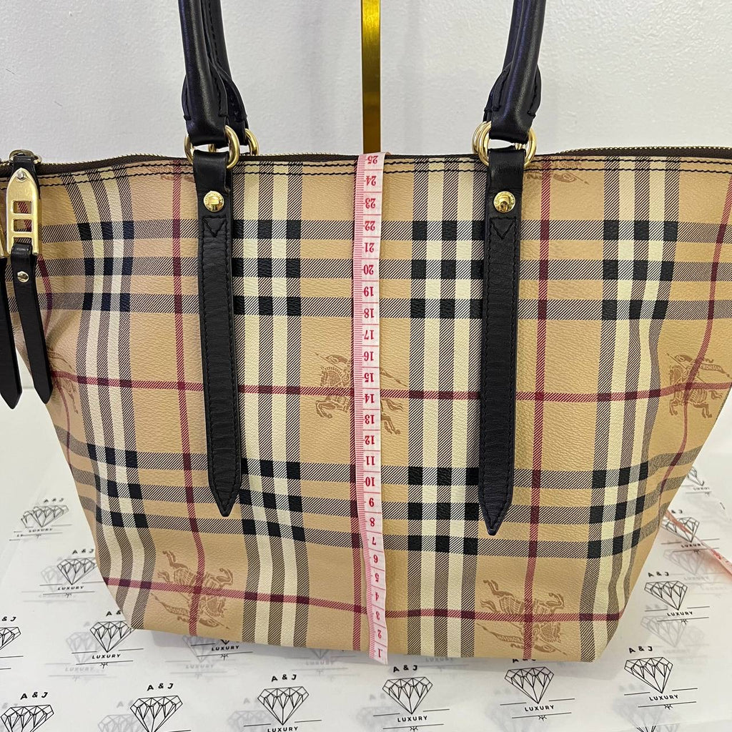 [PRE LOVED] Burberry Haymarket Check Tote Bag in Canvass