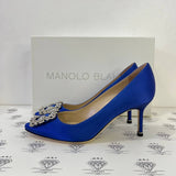 [PRE LOVED] Manolo Blahnik Hangisi 70MM in Blue Size 36EU