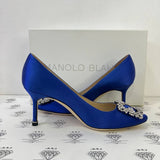 [PRE LOVED] Manolo Blahnik Hangisi 70MM in Blue Size 36EU