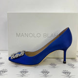 [PRE LOVED] Manolo Blahnik Hangisi 70MM in Blue Size 36EU