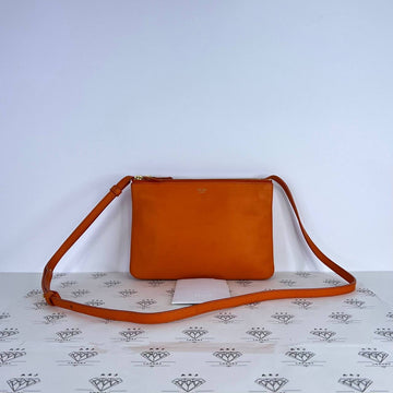 [PRE LOVED] Celine Small Trio in Orange GHW