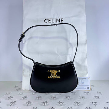 [PRE LOVED] Celine Medium Tilly Bag in Black Calfskin Leather GHW