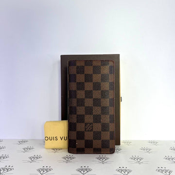 [PRE LOVED] Louis Vuitton Brazza Long Wallet in Damier Ebene Canvass (TS2151)
