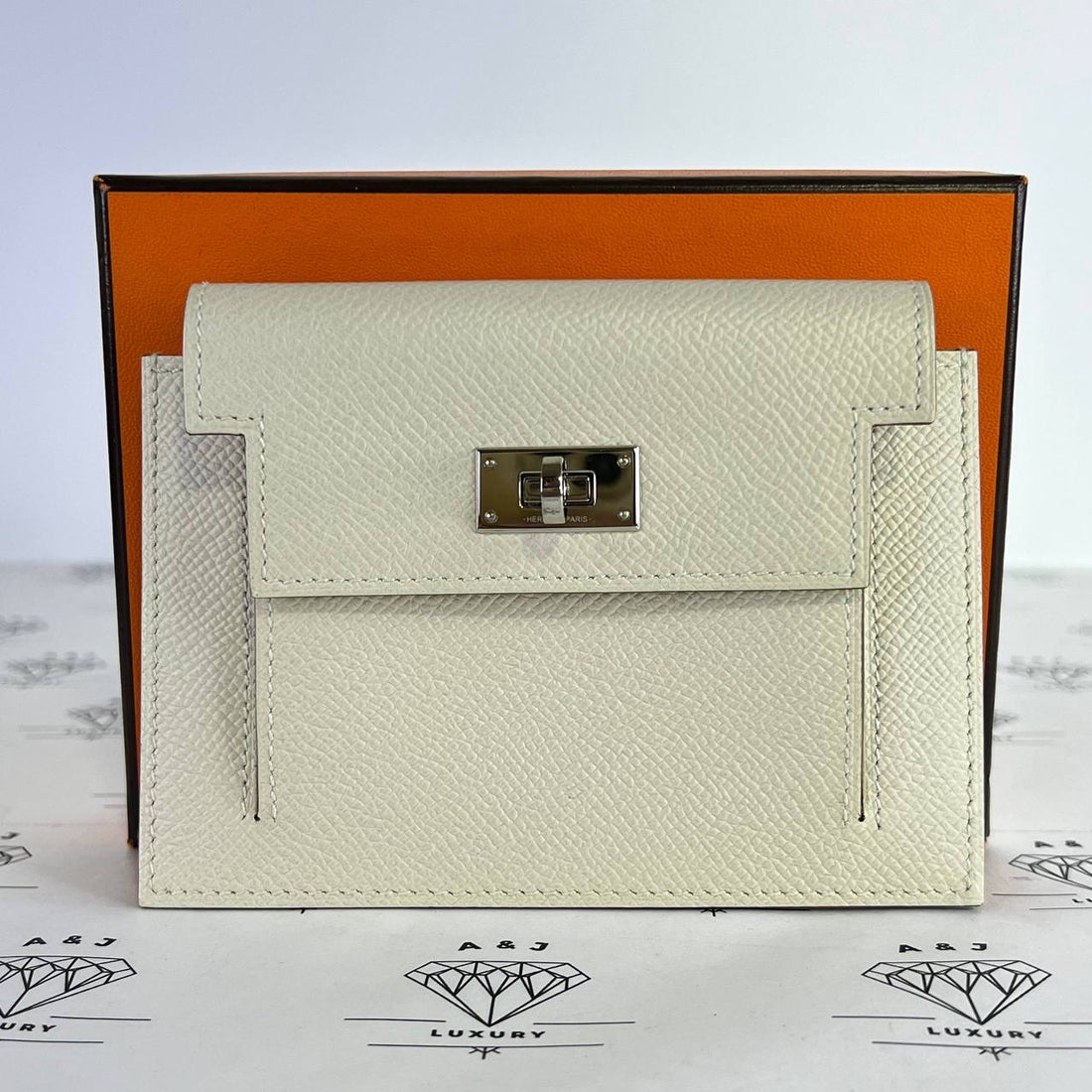 [PRE LOVED] Hermes Kelly Pocket Wallet in Nata Epsom Leather PHW (Stamp Y - 2020)