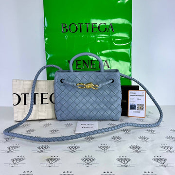 [PRE LOVED] Bottega Veneta Mini Andiamo in Mineral Intrecciato Leather GHW