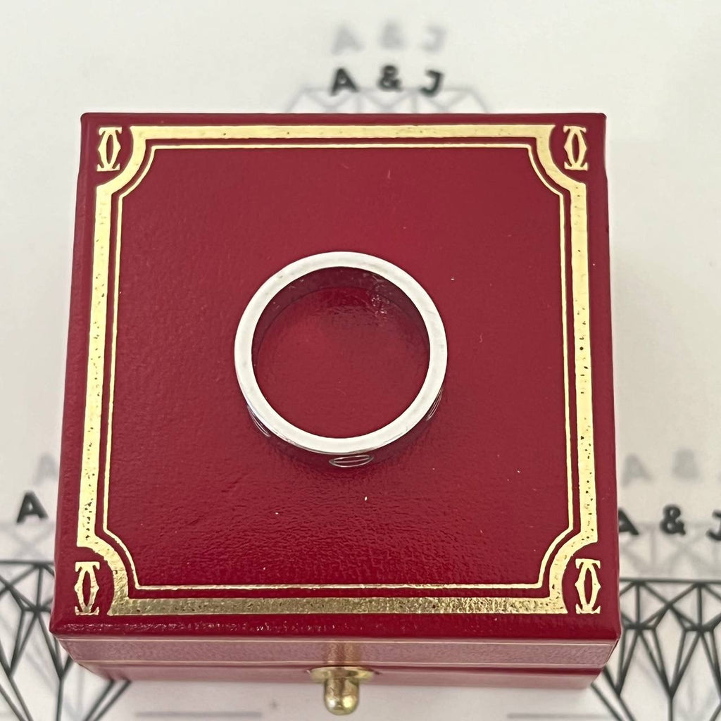 [PRE LOVED] Cartier Love Ring in White Gold Size 49