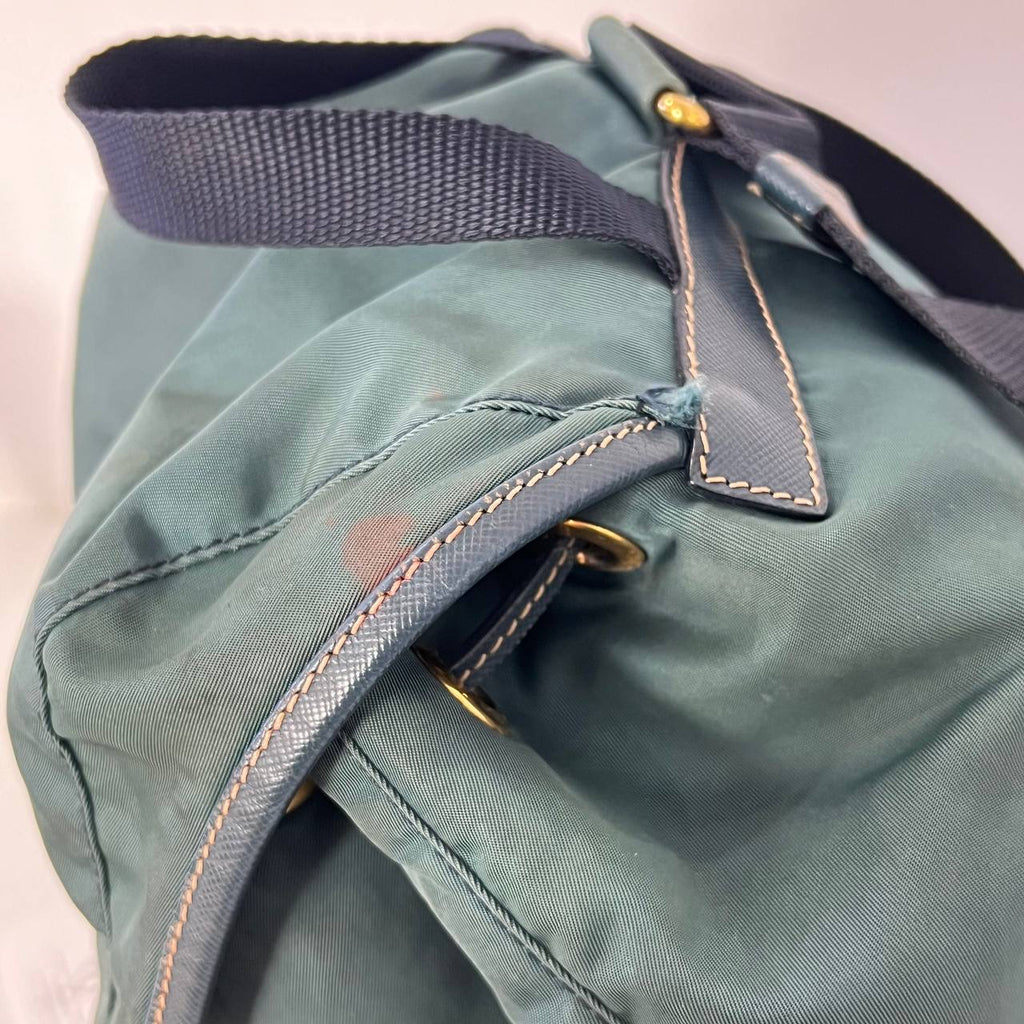 [PRE LOVED] Prada Double Pocket Backpack in Green Tessuto GHW