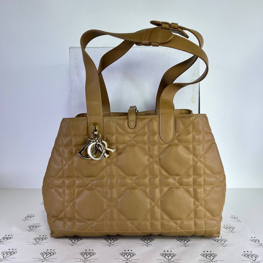 [PRE LOVED] Christian Dior Medium Toujours Bag in Camel Macrocannage Calfskin GHW (2024)