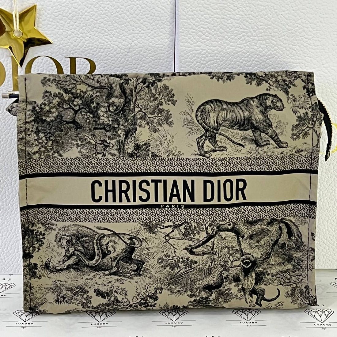 [PRE LOVED] Christian Dior Travel Zipped Pouch in Technical Fabric GHW