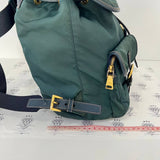 [PRE LOVED] Prada Double Pocket Backpack in Green Tessuto GHW