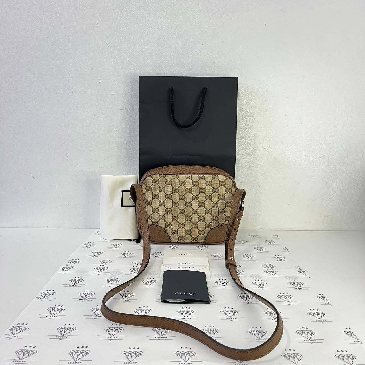 [PRE LOVED] Gucci Bree Crossbody Bag in Brown Canvass and Leather GHW