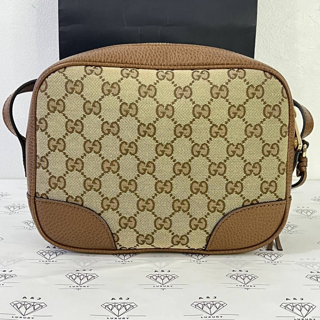 [PRE LOVED] Gucci Bree Crossbody Bag in Brown Canvass and Leather GHW