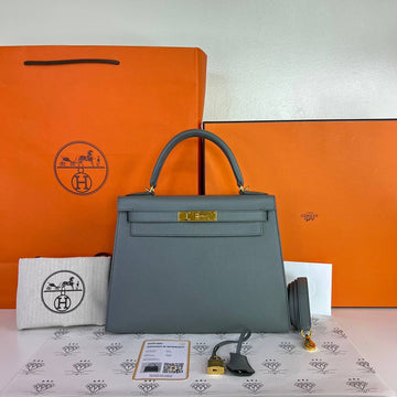 [PRE LOVED] Hermes Kelly 28 Sellier in Vert Amande Epsom Leather GHW (Stamp Y - 2020)