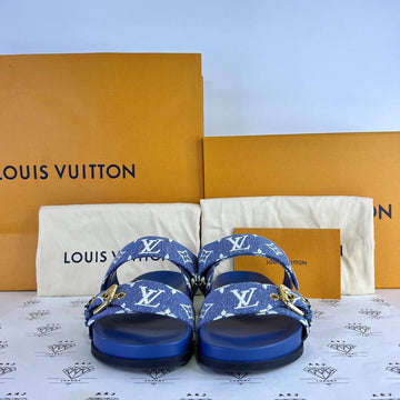 [PRE LOVED] Louis Vuitton Bom Dia Flat Mule in Denim Size 36.5EU