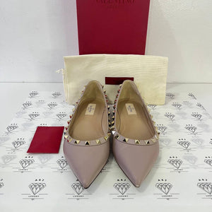 [PRE LOVED] Valentino Rockstud Ballerina Flats in Poudre Size 38.5EU