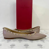 [PRE LOVED] Valentino Rockstud Ballerina Flats in Poudre Size 38.5EU