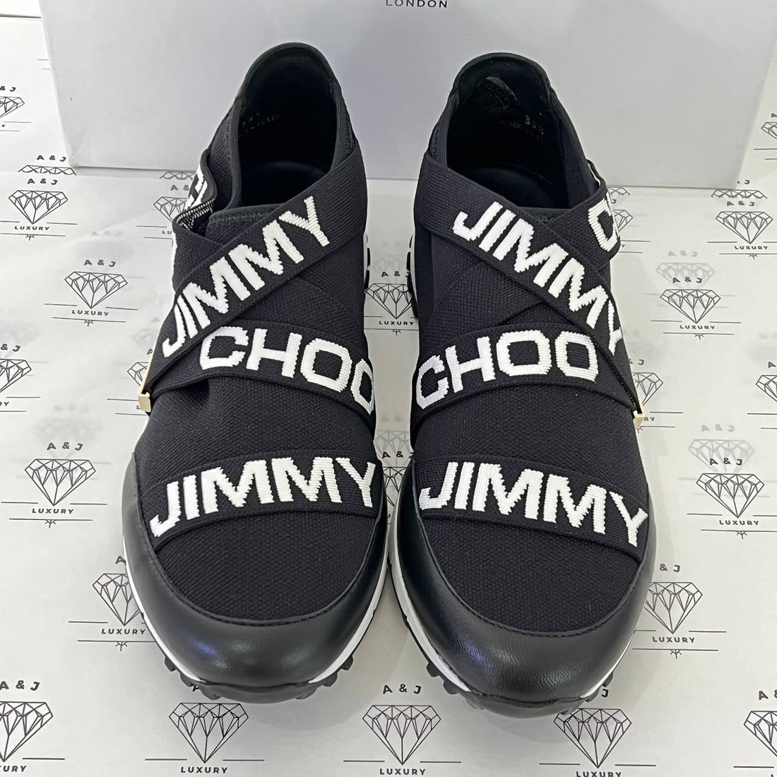 [PRE LOVED] Jimmy Choo Toronto Low Top Sneakers in Black Size 38.5EU