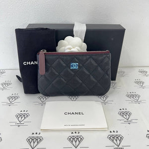 [BRAND NEW] Chanel Mini O Case in Black Caviar SHW (microchipped)