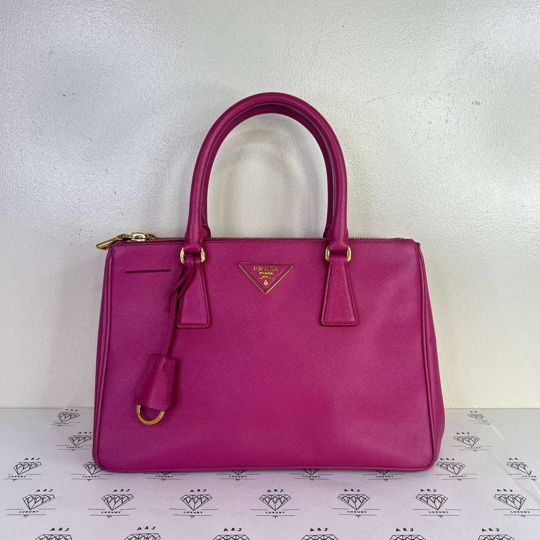 [PRE LOVED] Prada BN1801 Small Saffiano Lux in Pink GHW