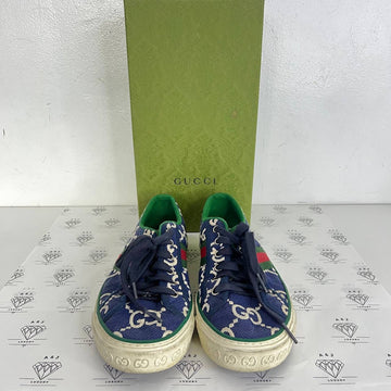 [PRE LOVED] Gucci Tennis Sneakers in Blue Size 38+