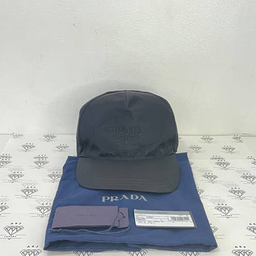 [PRE LOVED] Prada 2HC587 Baseball Cap in Black Nylon Size Medium