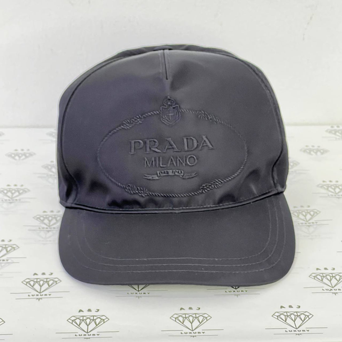 [PRE LOVED] Prada 2HC587 Baseball Cap in Black Nylon Size Medium