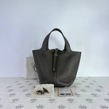 [PRE LOVED] Hermes Picotin 18 in Etain Clemence Leather PHW (Stamp A - 2017)