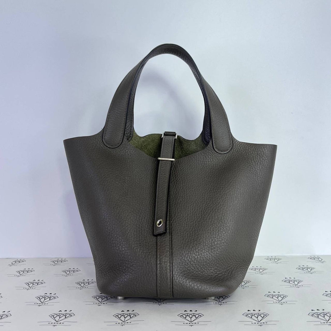 [PRE LOVED] Hermes Picotin 18 in Etain Clemence Leather PHW (Stamp A - 2017)