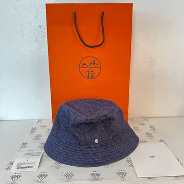 [PRE LOVED] Hermes Bob Eden Bucket Hat in Indigo Size 56