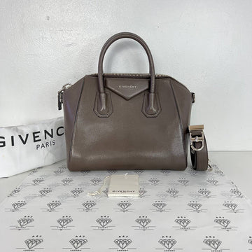 [PRE LOVED] Givenchy Small Antigona in Brown Goatskin Leather GHW