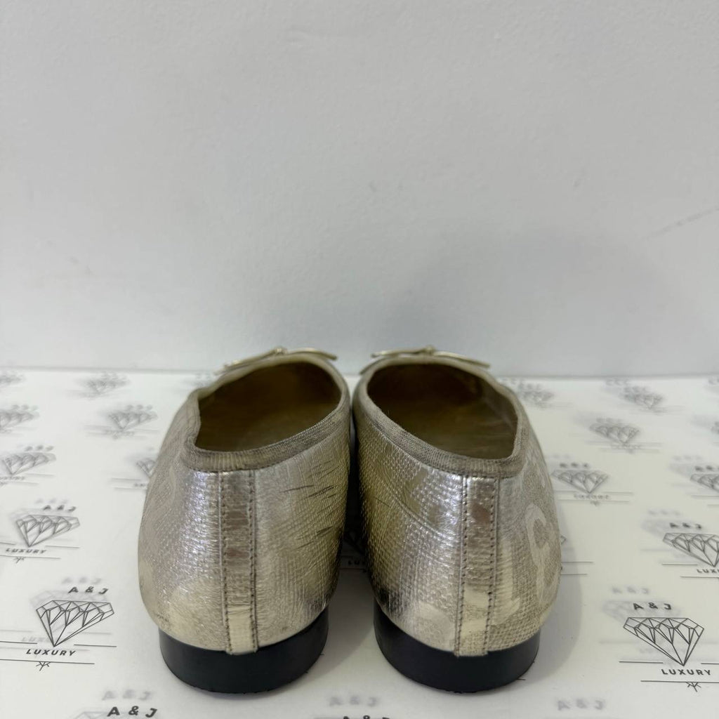 [PRE LOVED] Chanel Ballerina Flats in Gold Size 36.5EU