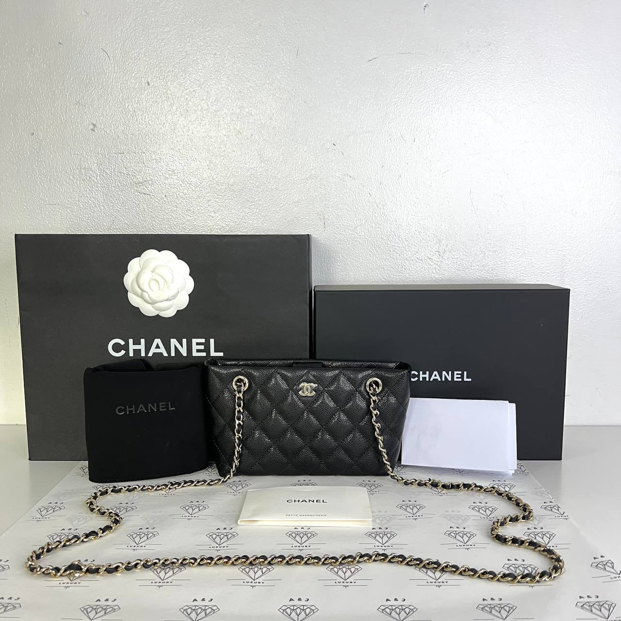 [BRAND NEW] Chanel 25C Collection Mini Clutch on Chain in Black Caviar GHW (microchipped)