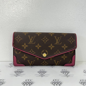 [PRE LOVED] Louis Vuitton Retiro Long Wallet in Monogram Fuchsia interior GHW