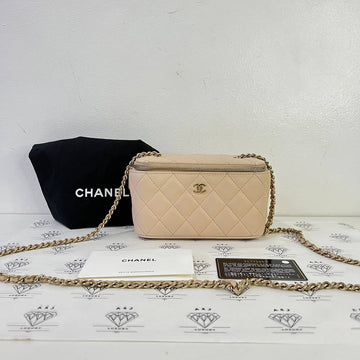 [PRE LOVED] Chanel Vanity in Beige Caviar Leather GHW (Series 31)