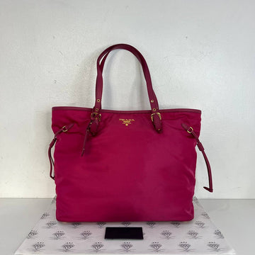 [PRE LOVED] Prada 1BG997 Tote Bag in Ibisco Nylon Leather GHW