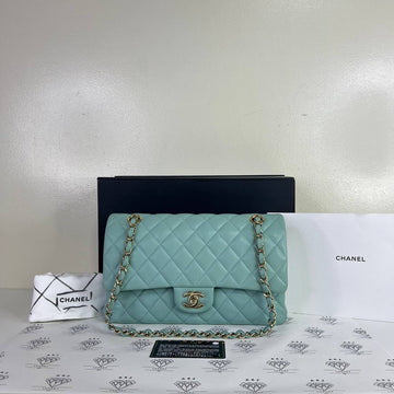 [PRE LOVED] Chanel Classic Medium Double Flap in Tiffany Caviar Leather GHW (Series 29)