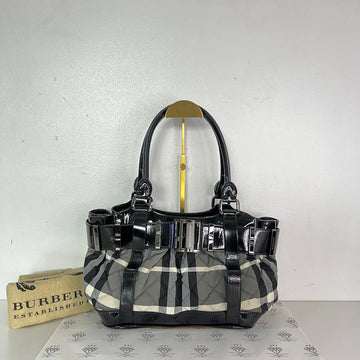 [PRE LOVED] Burberry Beat Check Shoulder Bag in Blue/Black/White SHW
