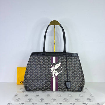 [PRE LOVED] Goyard Bellechasse with Print in Black (2020)