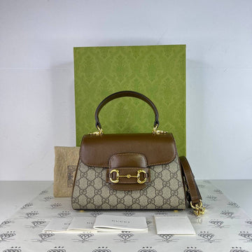 [PRE LOVED] Gucci Horsebit 1955 Top Handle in Brown GHW