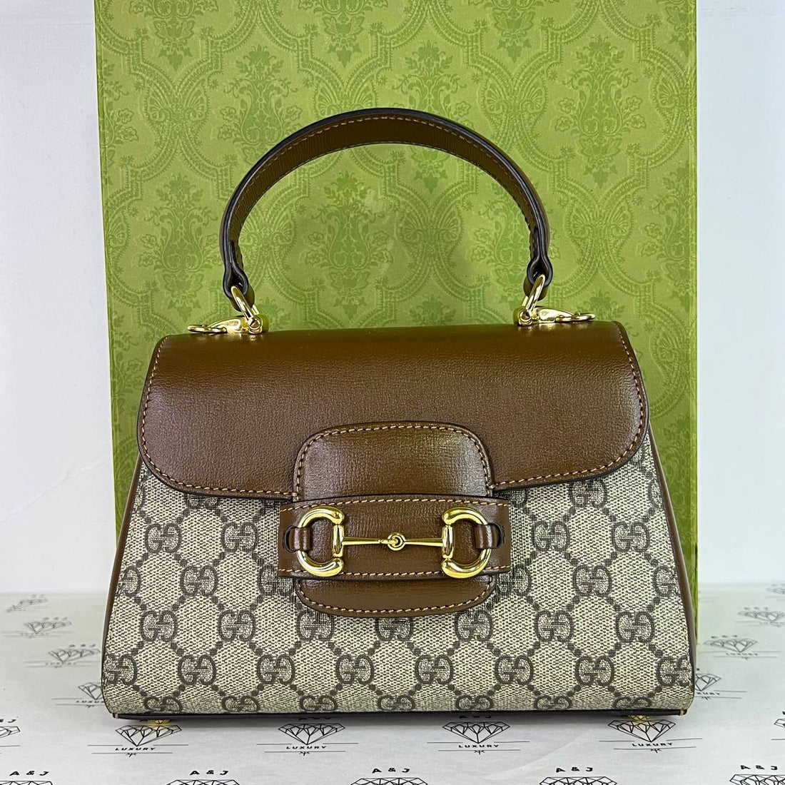 [PRE LOVED] Gucci Horsebit 1955 Top Handle in Brown GHW