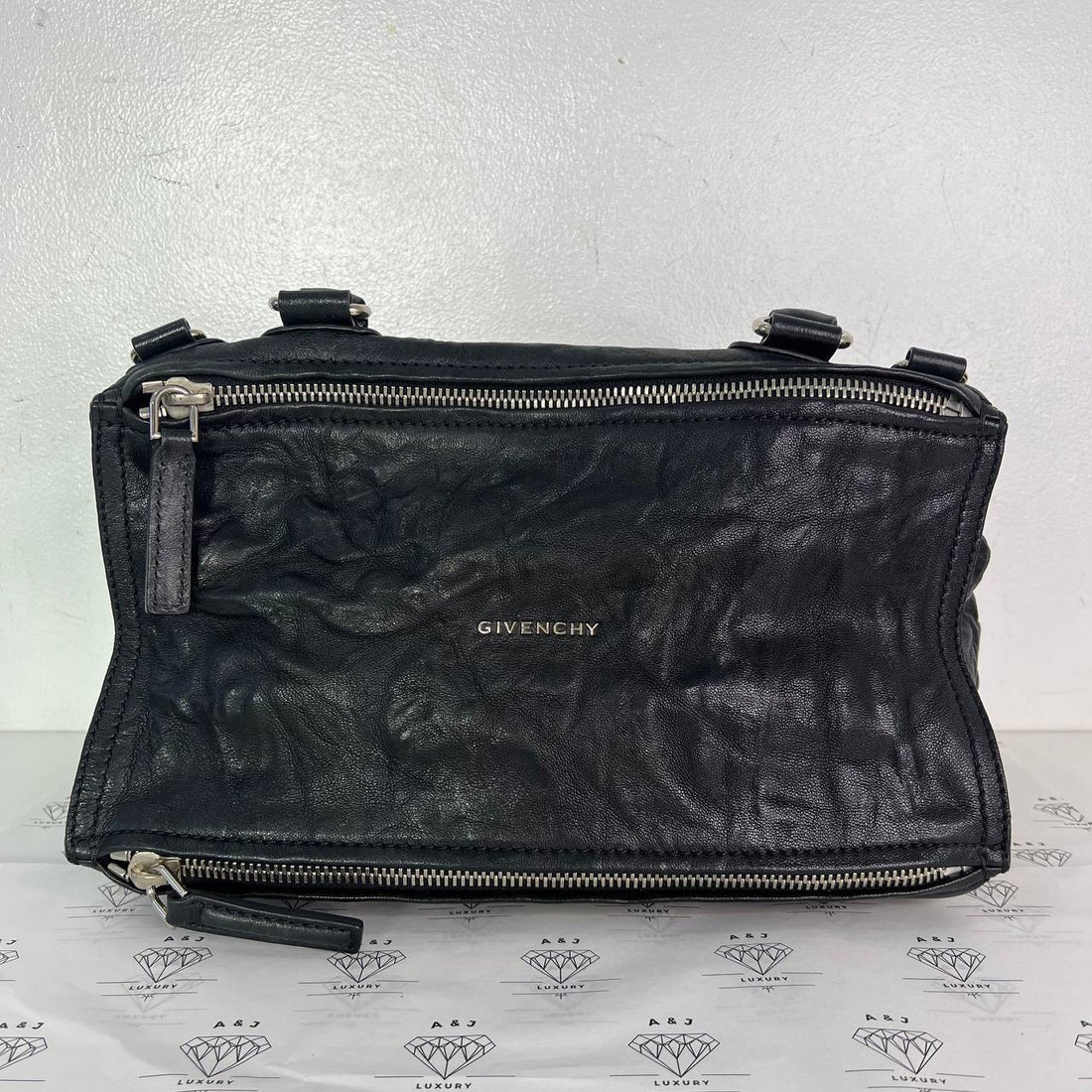 [PRE LOVED] Givenchy Medium Pandora in Black Sheepskin Leather SHW