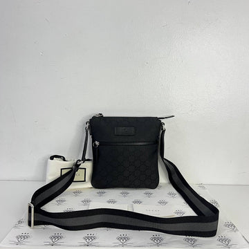 [PRE LOVED] Gucci Canvass Messenger Bag in Black SHW