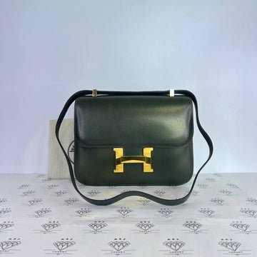 [PRE LOVED] Hermes Vintage Constance 24 in Green Box Leather GHW (Stamp D Square - 2000)