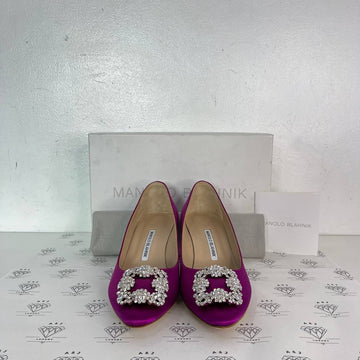 [PRE LOVED] Manolo Blahnik Hangisi 50MM Heels in Purple Size 38EU
