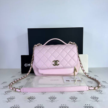 [PRE LOVED] Chanel 22P Collection Business Affinity in Light Pink Caviar Leather Light Gold HW (microchipped)