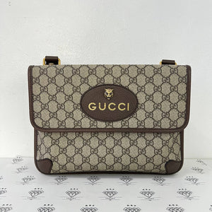 [PRE LOVED] Gucci Neo Vintage Medium Messenger Bag in GG Supreme Canvass and Brown trims