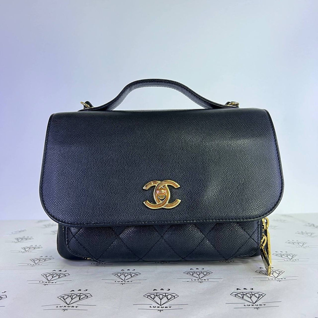 [PRE LOVED] Chanel Medium Business Affinity in Black Caviar Leather GHW (Series 24)
