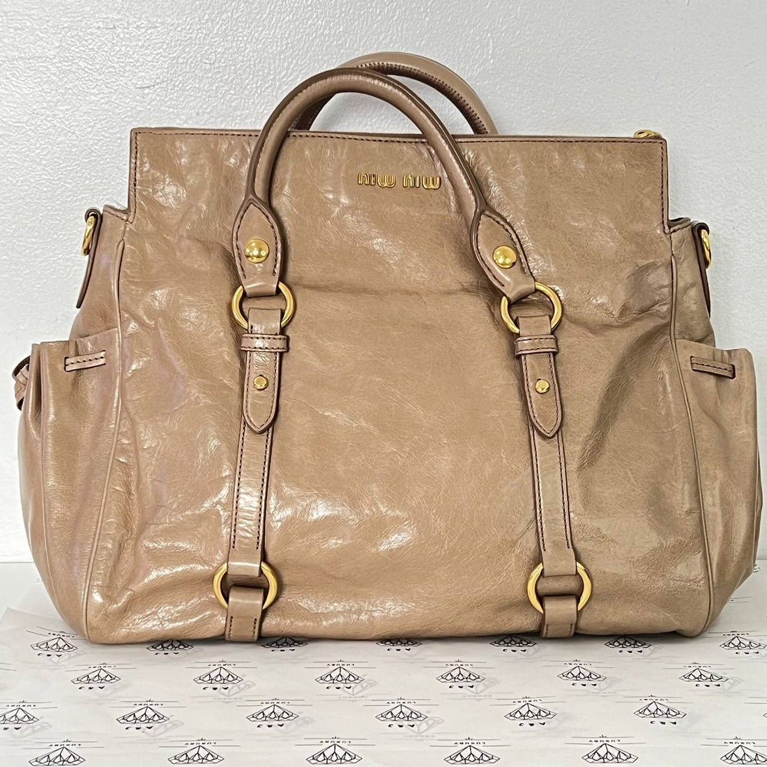 [PRE LOVED] Miu Miu Beige Shoulder Bag GHW