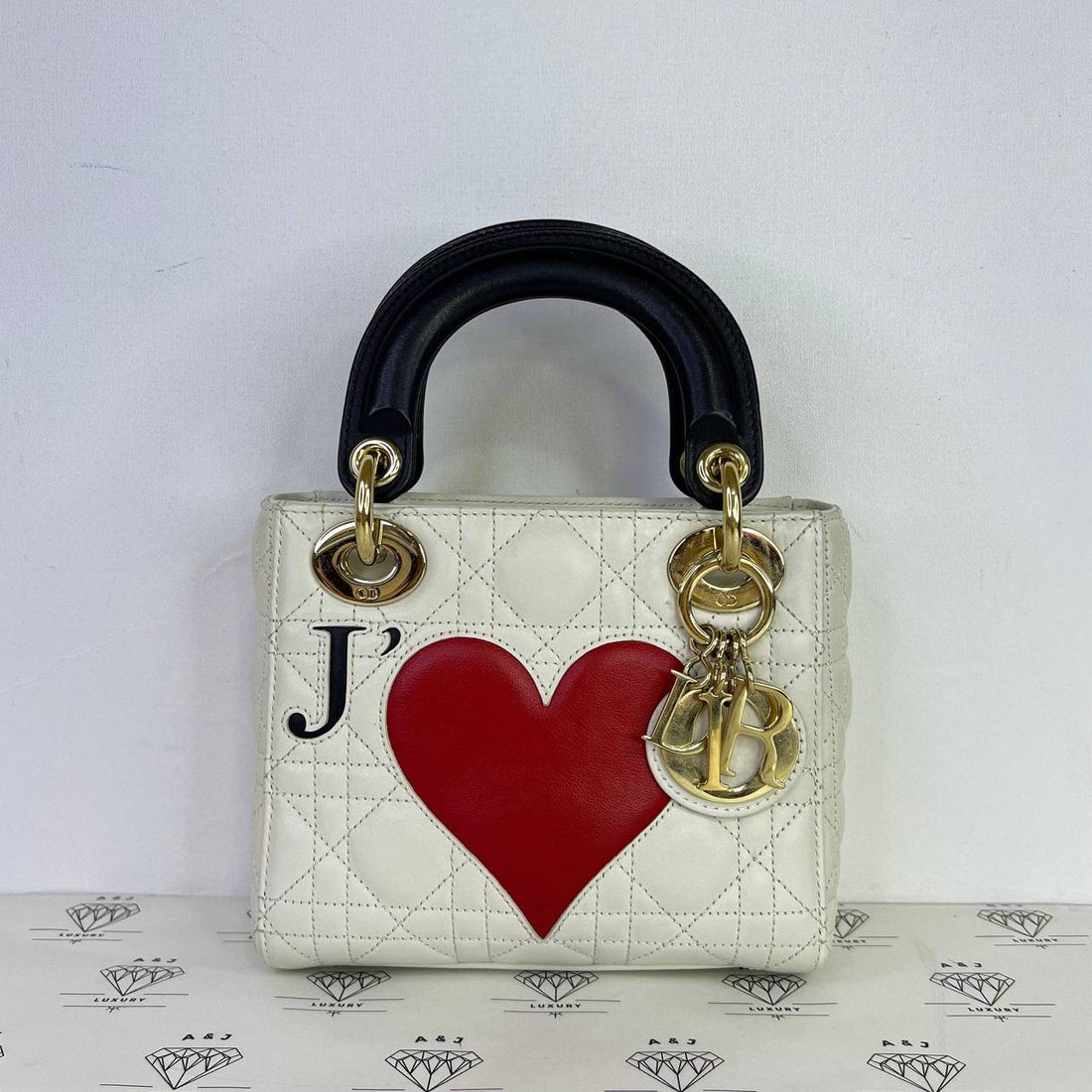 [PRE LOVED] Christian Dior Dioramour Mini Lady D in White Cannage Lambskin Leather GHW (2019)